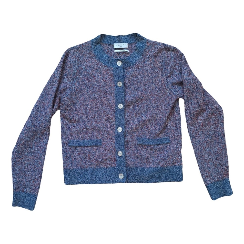 Sandro Paris blue and Purple metallic Women's Sweater